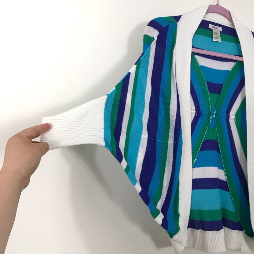 Cache Knit Cardigan Open Front Size Xs Y2k - image 4